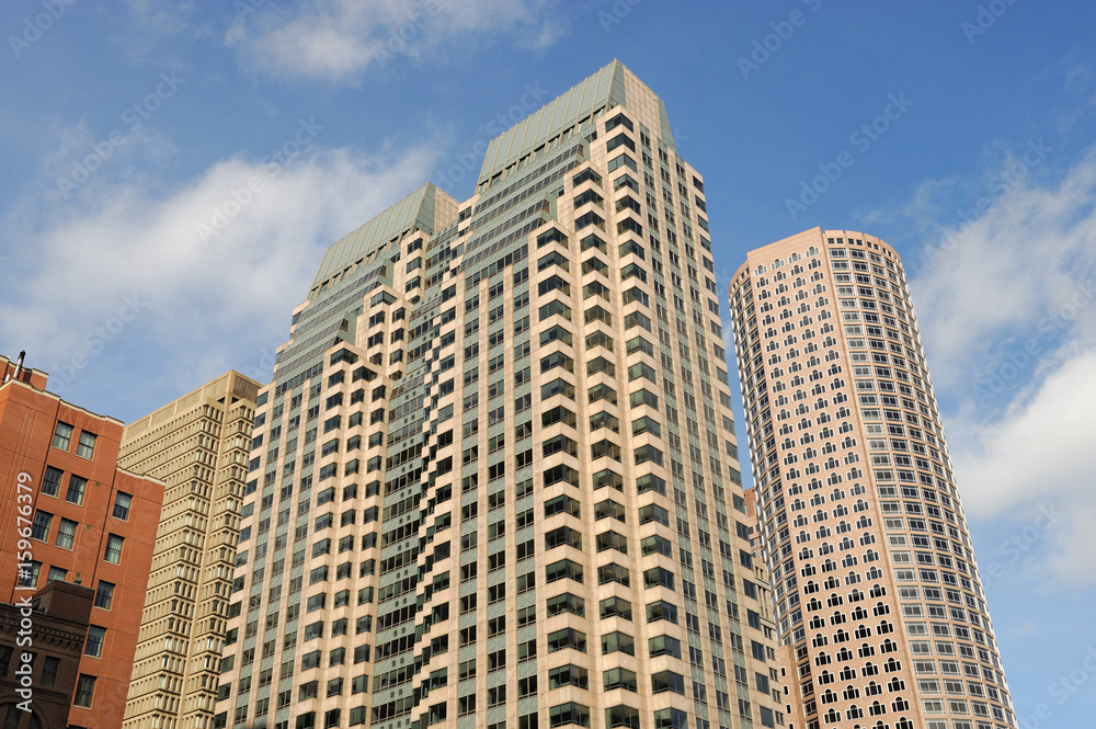 Boston downtown skyscrapers