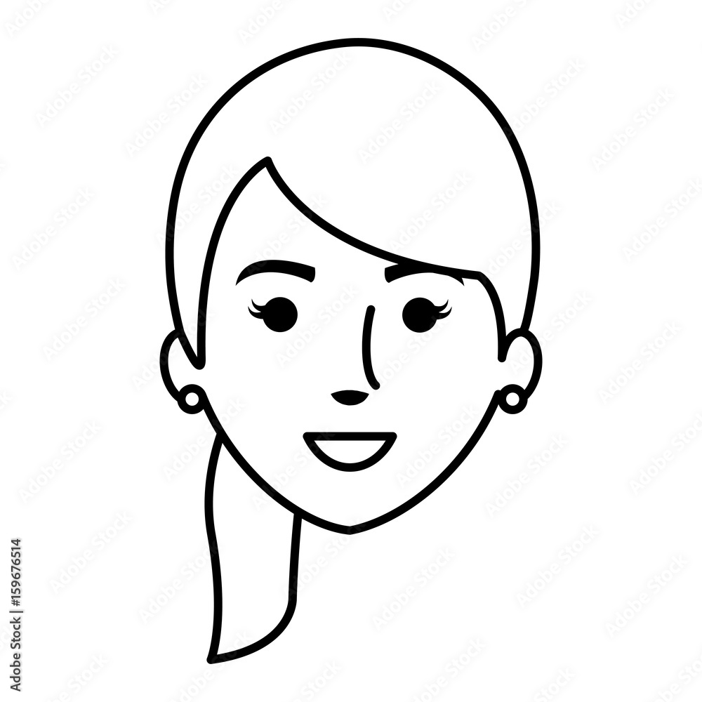 beautiful and young woman head character vector illustration design beautiful and young woman head character vector illustration design