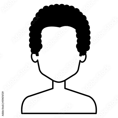 young man shirtless avatar character vector illustration design