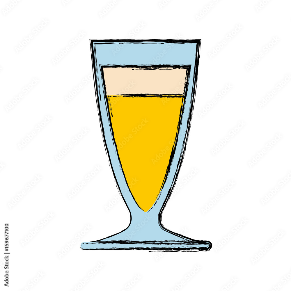 cocktail drink icon over white background colorful design vector illustration