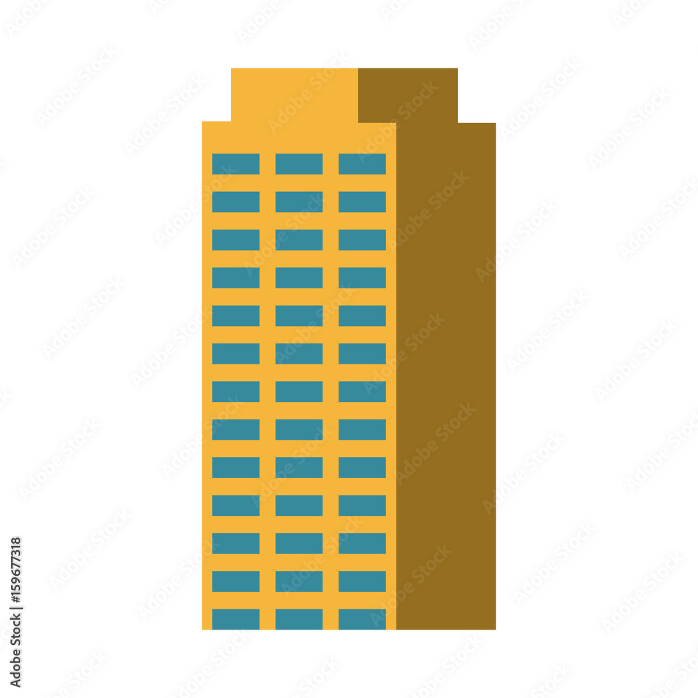 skyscraper building city business architecture apartment and office tower vector illustration