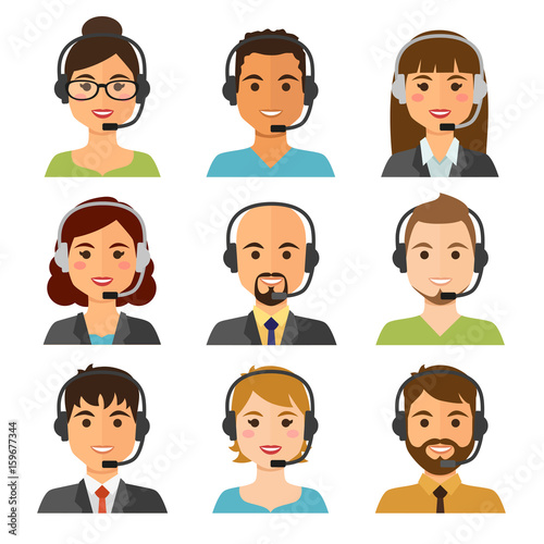 Call center agents avatars