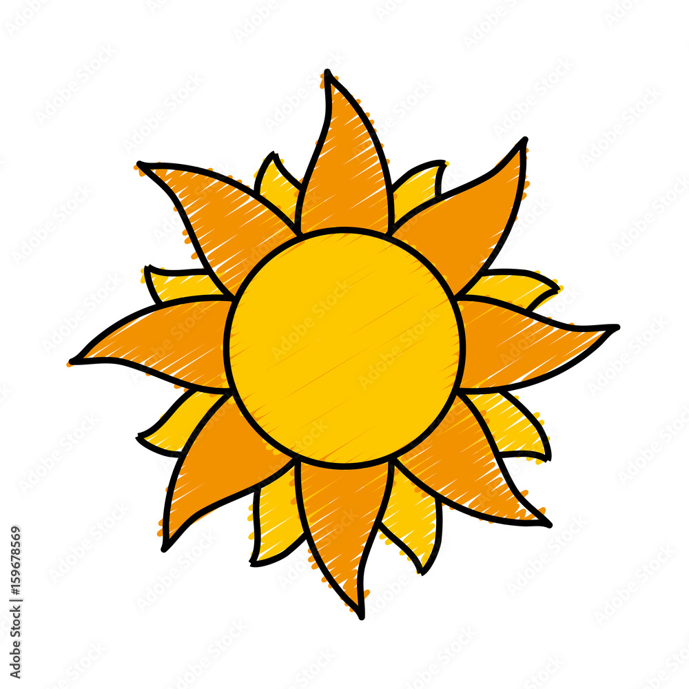sun icon over white background vector illustration