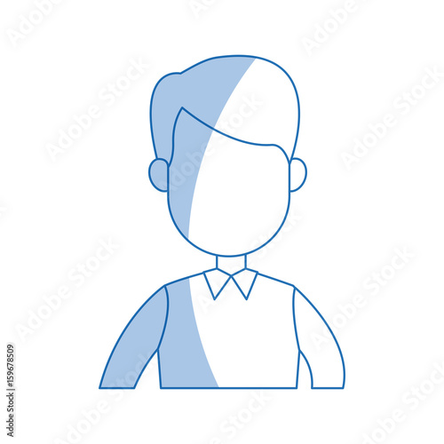 young man avatar character portrait people image vector illustration