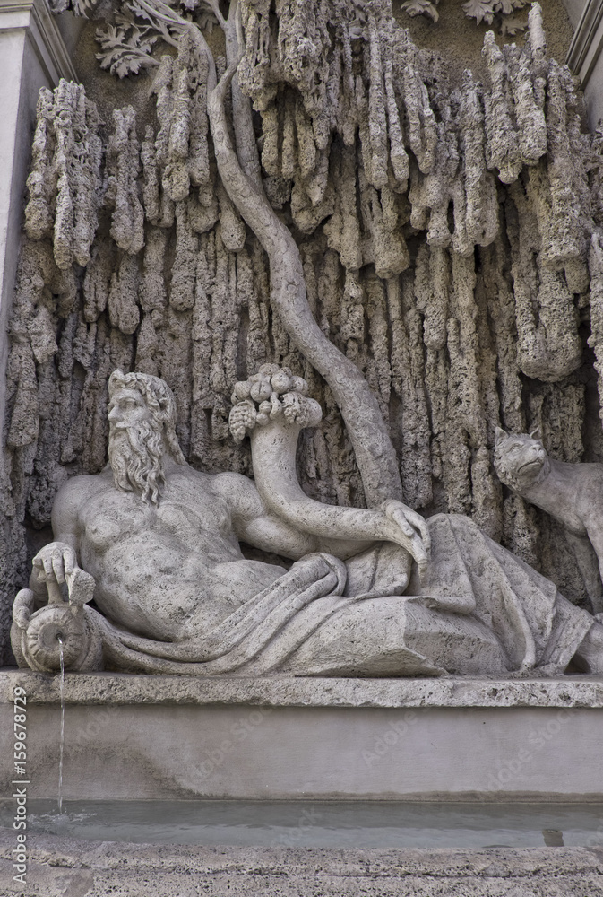 One of the Fountains of the Four Corners, Rome, Italy