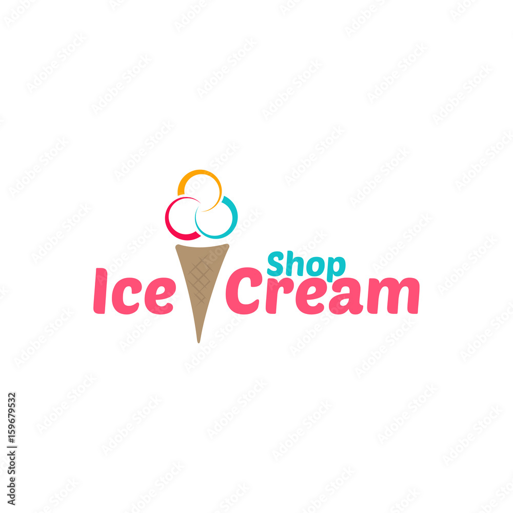 Ice cream logo for company or shop Ice cream logo for company or shop