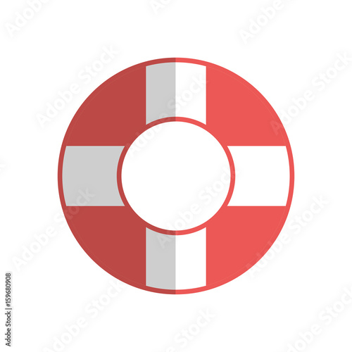 safety float icon over white background colorful design vector illustration