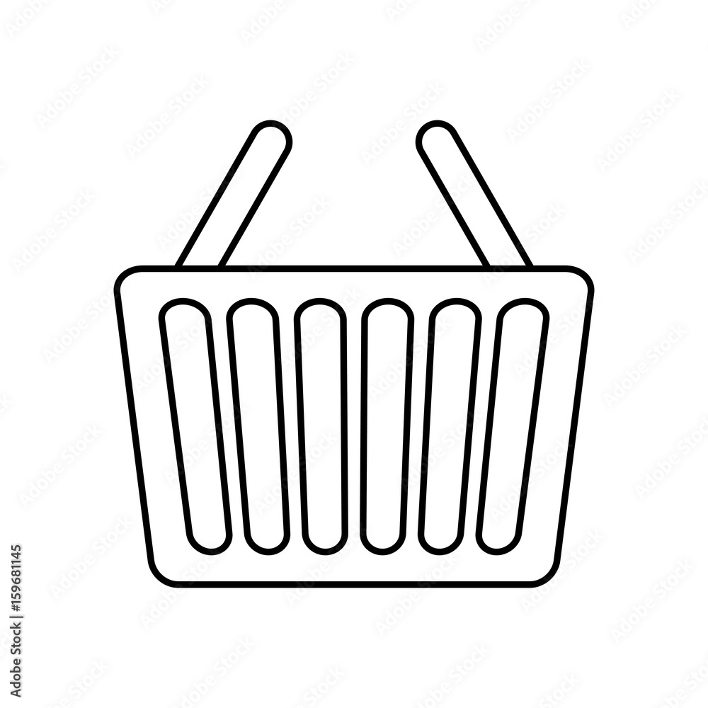 shopping basket icon over white background vector illustration shopping basket icon over white background vector illustration