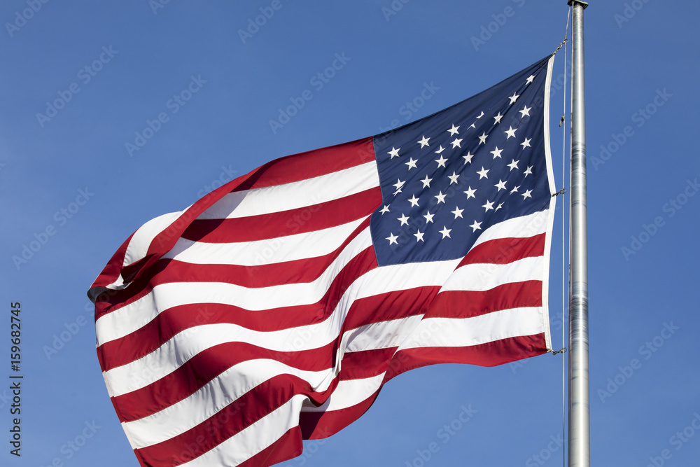 Fototapeta premium American flag waving