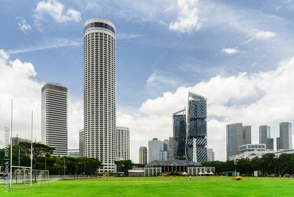 Skyscrapers and other modern buildings in downtown of Singapore Skyscrapers and other modern buildings in downtown of Singapore