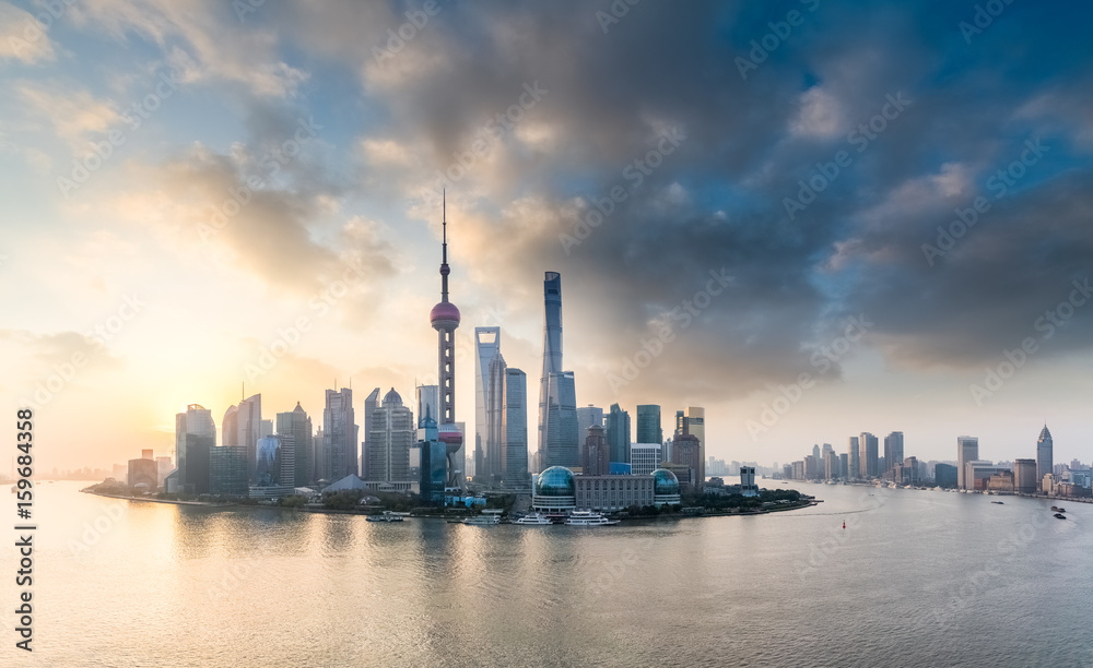 shanghai skyline panorama
