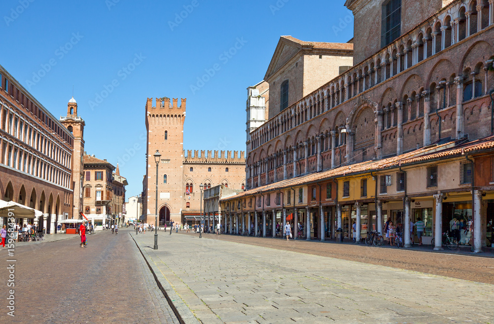 The ancient architectures of Ferrara's old town