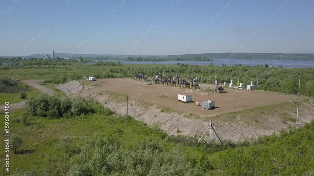 Group of operating oil pumps Group of operating oil pumps