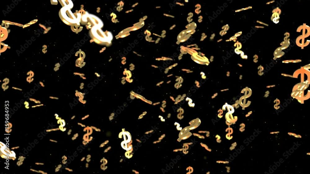 Gold Dollar sings move able seamless loop Gold Dollar sings move able seamless loop