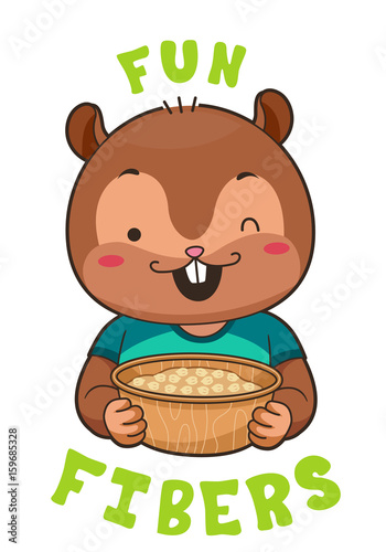 Mascot Chipmunk Chickpeas Fibers