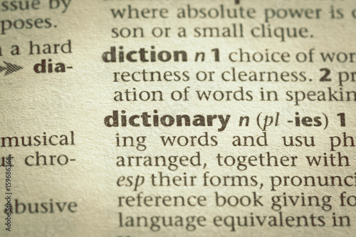 Dictionary definition of word