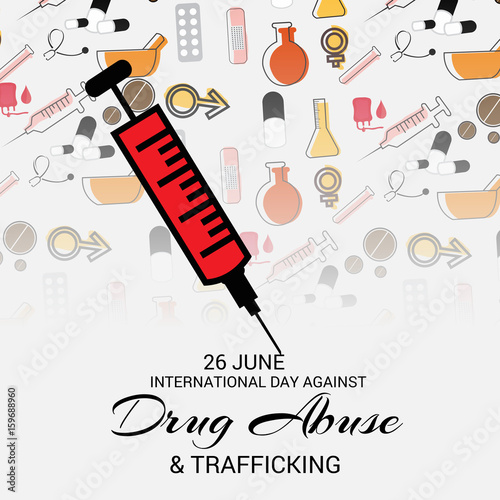 Tablou pe pânză International Day Against Drug Abuse and Trafficking.