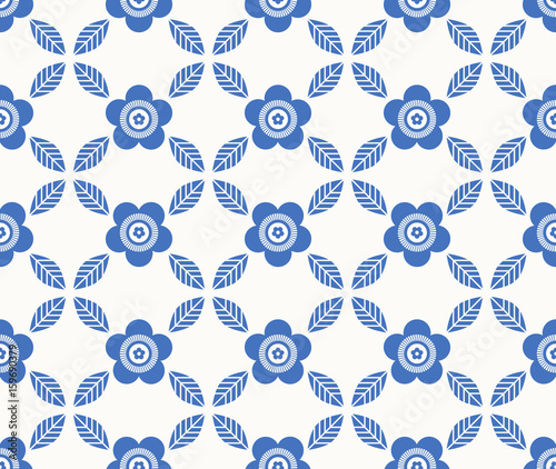 seamless retro pattern with flowers