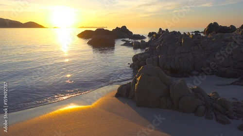 Mediterranean Rocky Bay and Wild Beach at Sunrise