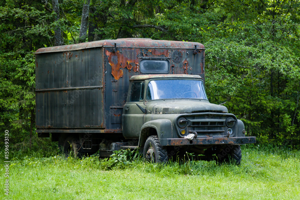 abandoned old truck