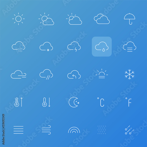 weather Line icons vector illustration