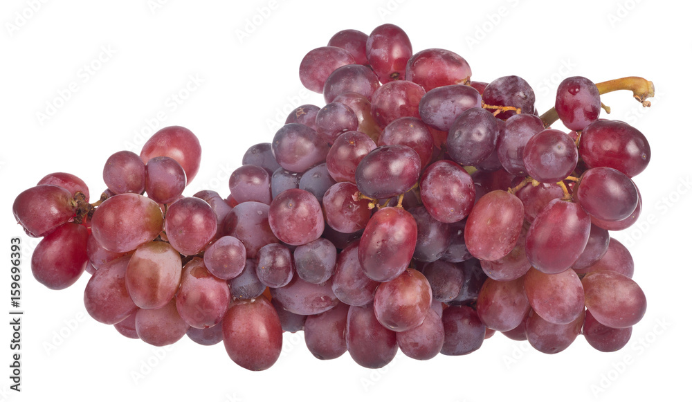 red ripe grapes on white red ripe grapes on white