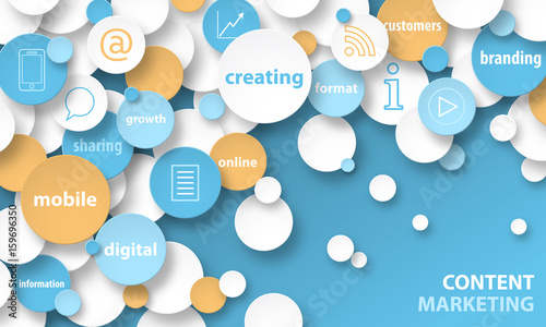CONTENT MARKETING Vector Banner
