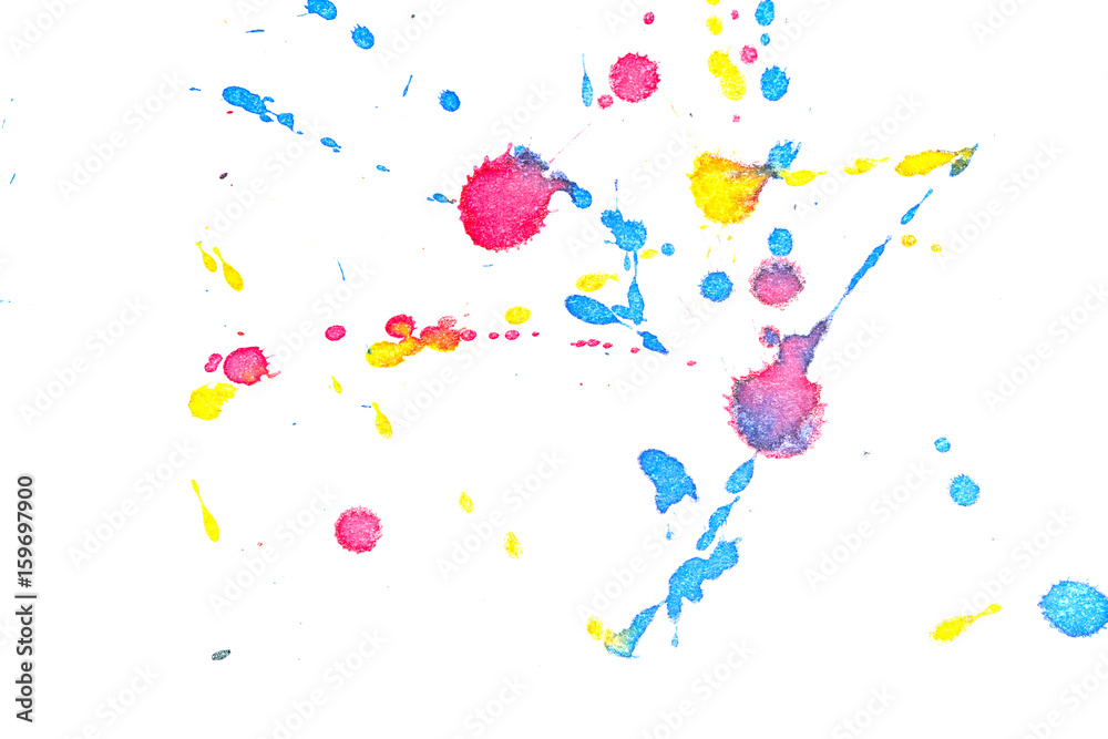 Abstract red yellow blue ink splash Abstract red yellow blue ink splash
