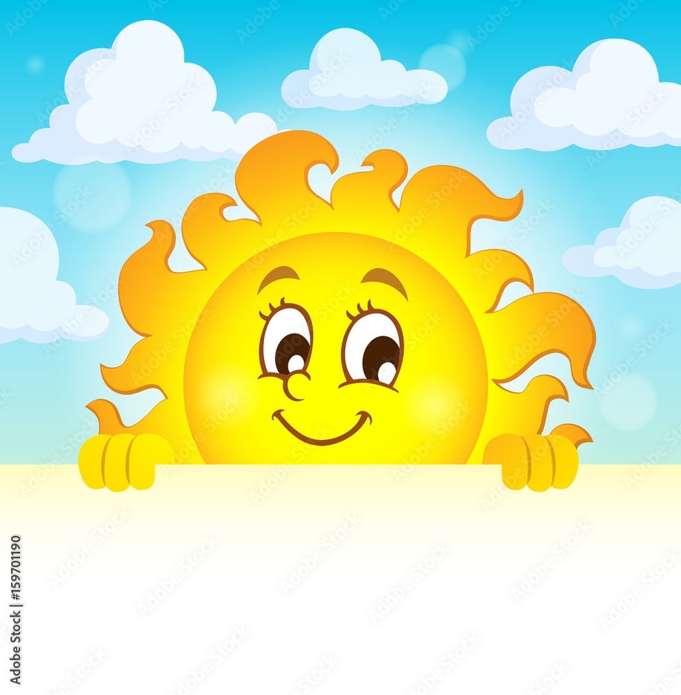 Fototapeta premium Happy lurking sun theme image 1