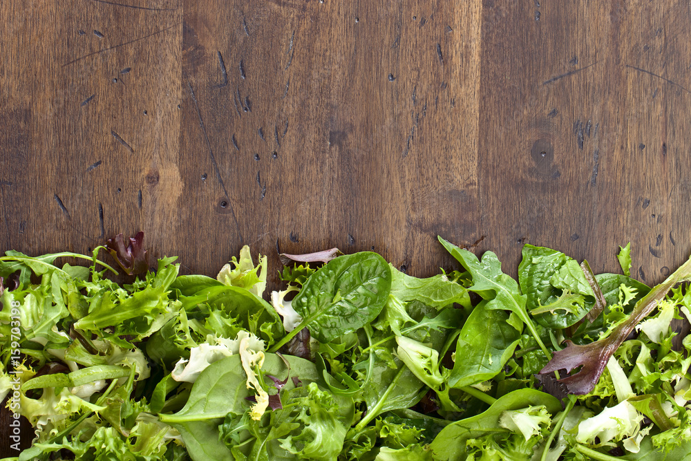 Fresh green salad with spinach,arugula and lettuce Fresh green salad with spinach,arugula and lettuce