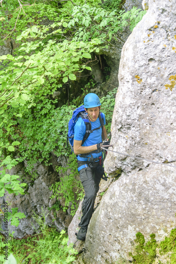 Freizeitsport Klettern im Klettersteig Freizeitsport Klettern im Klettersteig