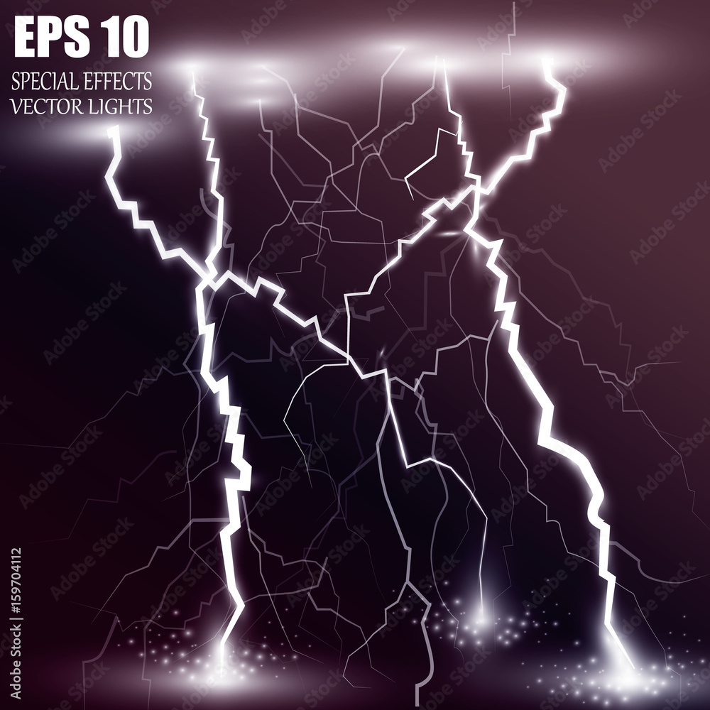 Vector Electricity charge. Illustrations on a transparent background.