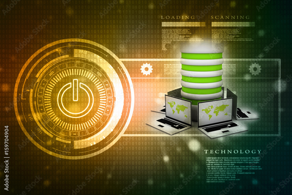 Fototapeta premium 3d rendering Computer network
