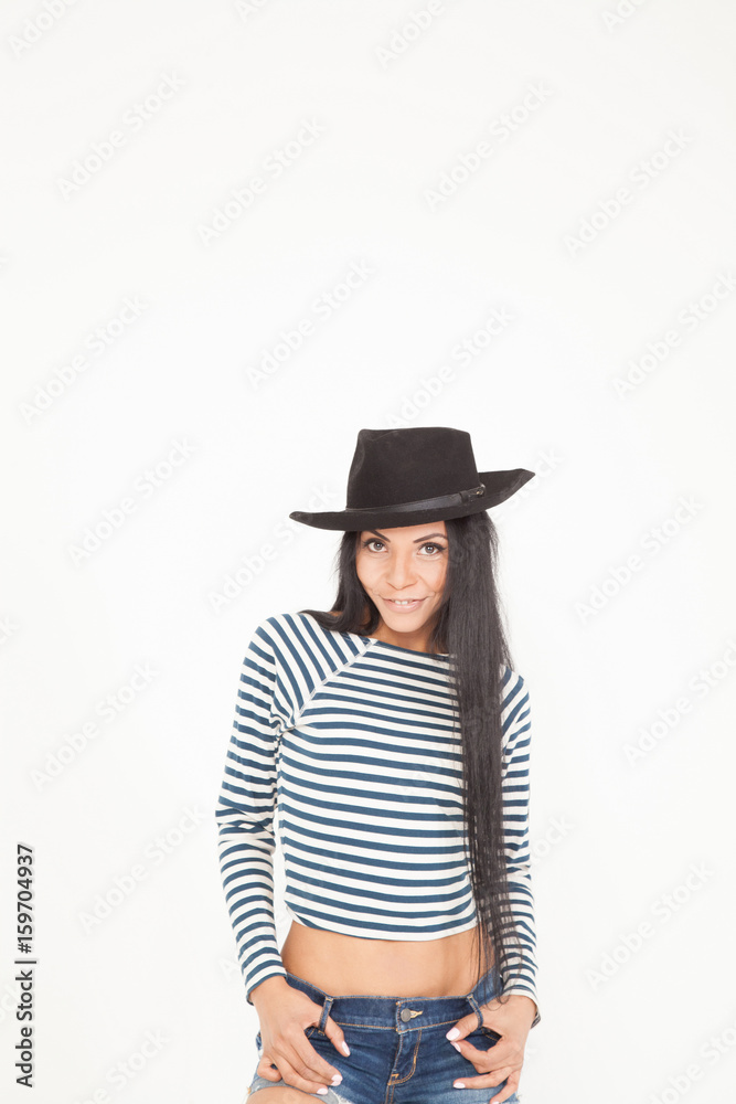 Funny african american woman on a white background Funny african american woman on a white background