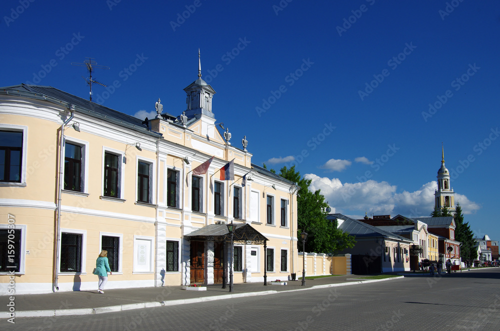 KOLOMNA, RUSSIA - June, 2017:   The building of the former municipal Council street Lazhechnikov