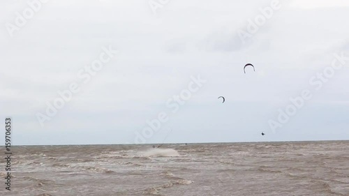kitesurfer riding
