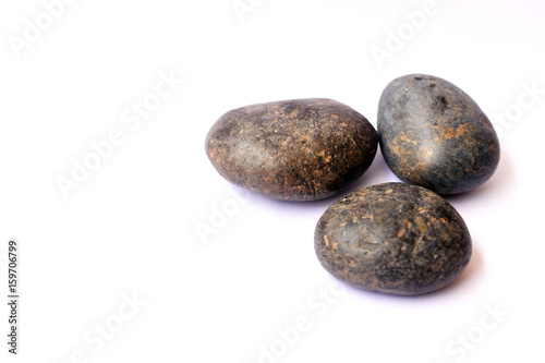 Photography Three stones on isolated white background