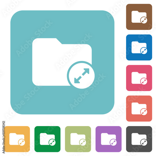 Uncompress directory rounded square flat icons © botond1977