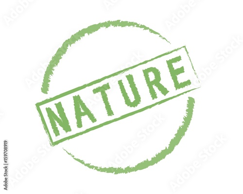 scritta nature con cerchio verde
