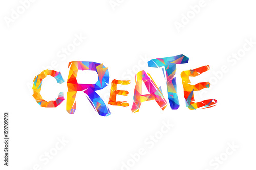 Create. Word of triangular letters