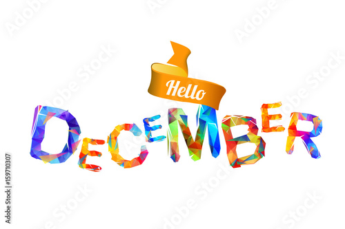 Hello december. Triangular letters