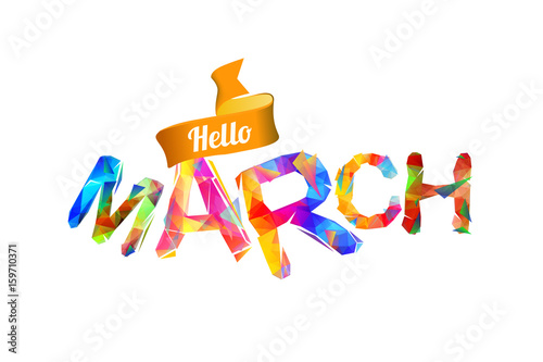 Hello march. Triangular letters