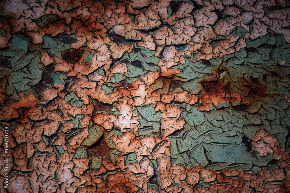 Rusty peeled off paint texture