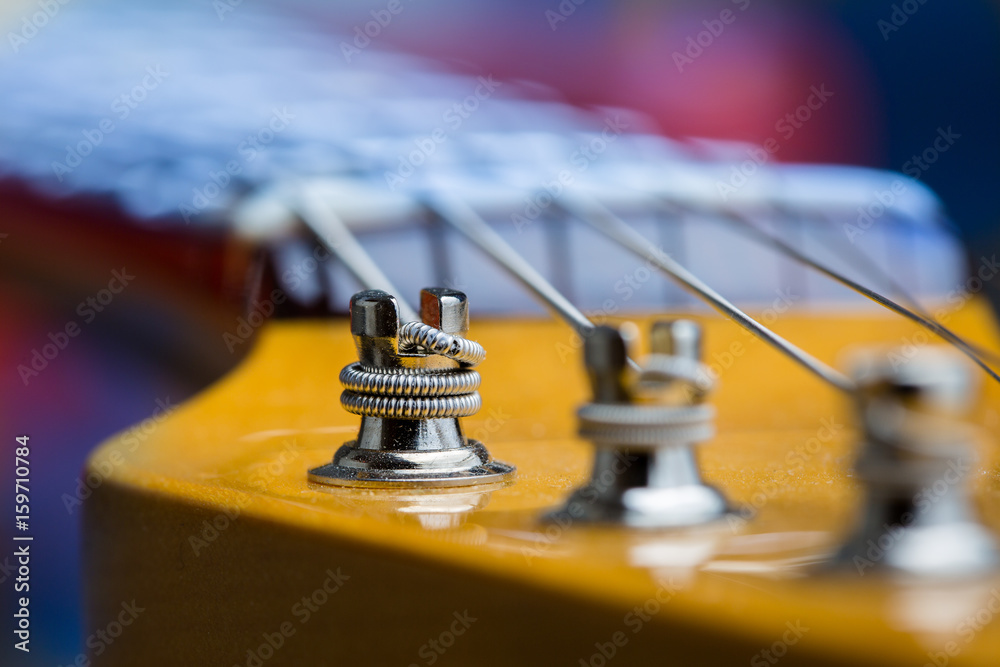 Guitar peg & string detail
