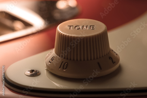 Obraz na płótnie Guitar tone knob detail w salonie