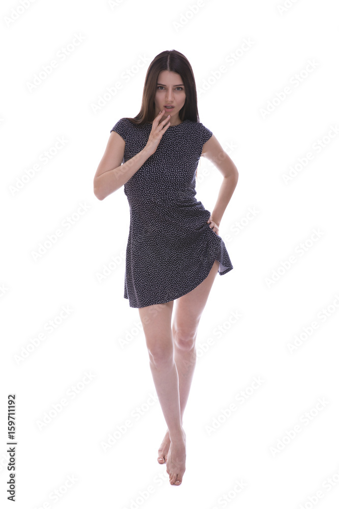 beautiful brunette girl wearing white dress beautiful brunette girl wearing white dress