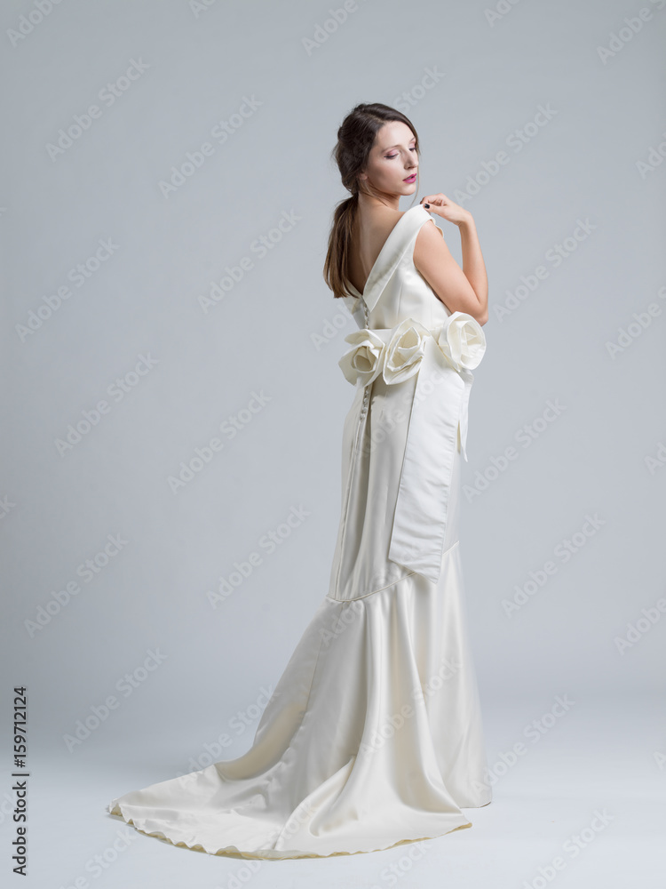 Portrait of beautiful young women in wedding dress Portrait of beautiful young women in wedding dress