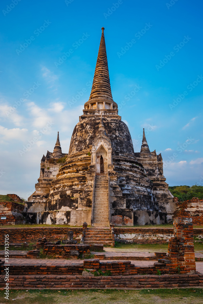 Wat Phra Si Sanphet temple in Ayutthaya Historical Park, a UNESCO world heritage site, Thailand Wat Phra Si Sanphet temple in Ayutthaya Historical Park, a UNESCO world heritage site, Thailand