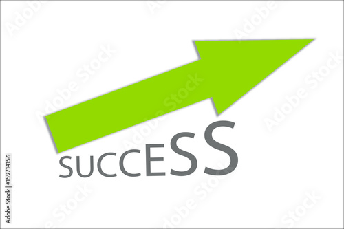 success vector - growing green arrow chart - business finance concept