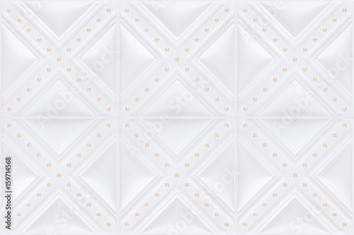 Foto Leather tile with volume drawing.